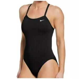 NIKE Women's Size 6 Black Hydrastrong One Piece Swimsuit‎ Competitive Athletic
